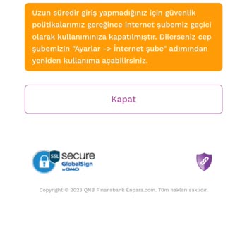 Enpara İnternet Bankacılığı Sorunu