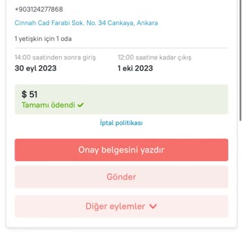Zenhotels.com Ankara'da Otel Rezervasyonunda Yaşadığım Sorun