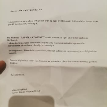 Fabrika Boyner'de Fabrika T-short Çürük Mal Satıldı