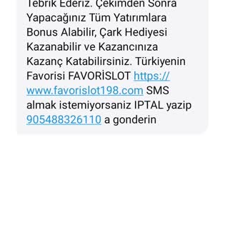Favorislot Bilgim Dahilinde Olmayan SMS