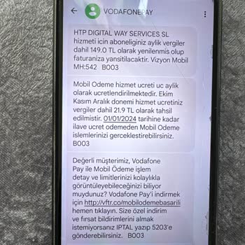 Vodafone Bilgi Dışı Abonelik