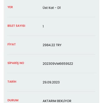 Biletalsat Dan Alınan Bilet Tanımlanmadı