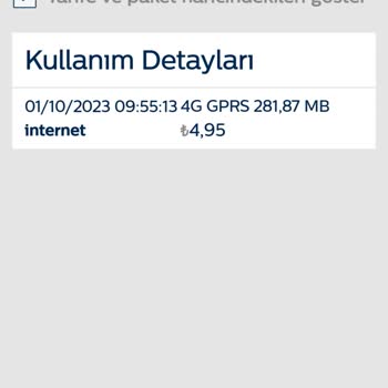 Bimcell Hiç Kullanım Yapmadığım Halde 4,95 TL İnternet Kullanım Ücreti Kesilmiş