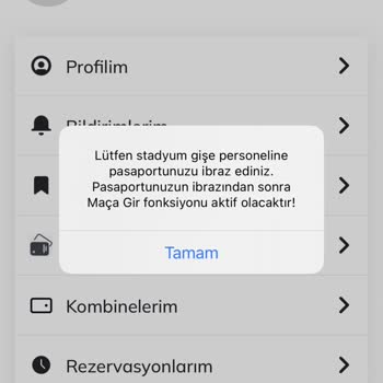 Passolig Maça Giriş Fonksiyon Aktif Değil