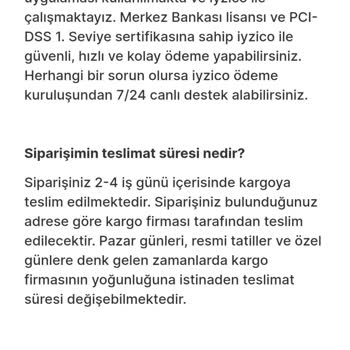 Dagi Siparişim Elime Ulaşmadı