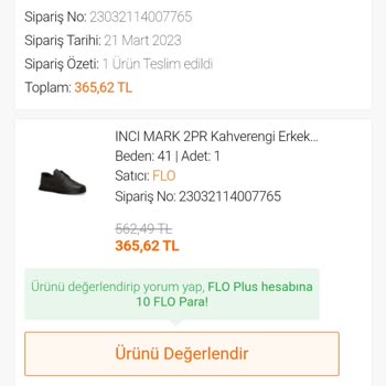 İnci Ayakkabı Marka Ayakkabı Buruştu