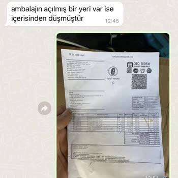 Oto Erdem (otoerdem.com) Ürünün Özensiz Ambalajlanması Müşterinin Mağduriyetinin Giderilememesi