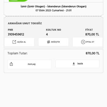 Obilet Sefer İptali Ve Değişiklik