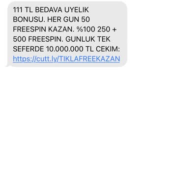 +44 Lü Numaralardan Gelen Mesaj. Vodafone