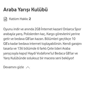 Vodafone Happy Car Club Oyununun Vaat Ettiği İnternet Gelmedi.