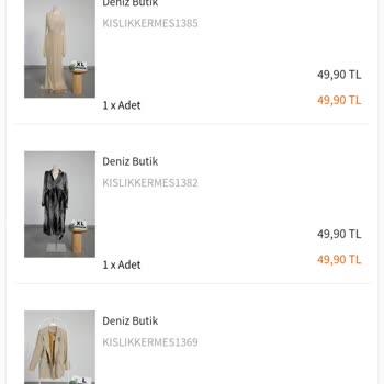 Deniz Butik İndirimli Ürünleri Göndermedi
