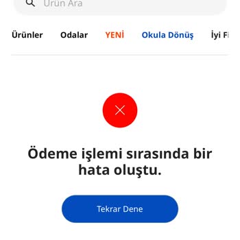 IKEA Ödeme Sırasında Hata Oluştu
