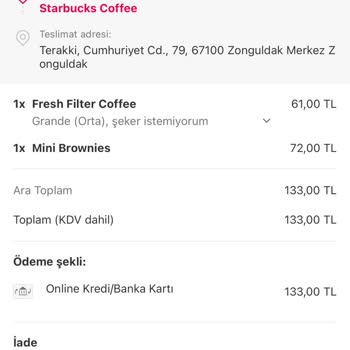 Yemek Sepeti Pişmanlıktır