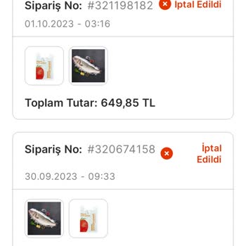 Migros Balık Siparişi İptali