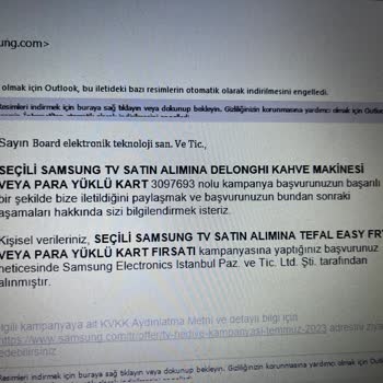 Samsung Delonghi Kahve Makinesi Hediyesi Yalanı