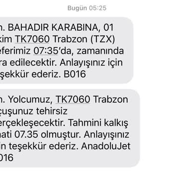 Türk Hava Yolları Uçuş Saati Değişikliği