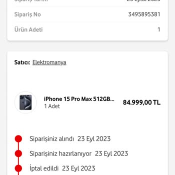 Vodafone Yanımda Elektromanya Arena Connect Mağdur Ediyor
