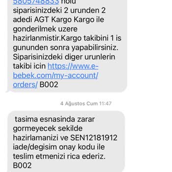 ebebek Para İadesi Yapılmadı