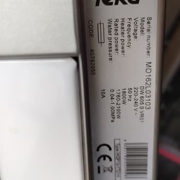 Teka Marka Dw 605 S Bulaşık Makinesinin Alt Sepetindeki Hata Durumu