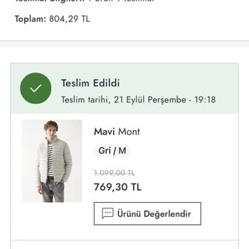 Boyner İadesini İstediğim Mont