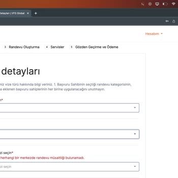 VFS Global - Randevu Alınamıyor