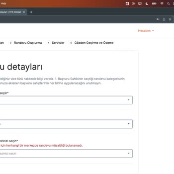 VFS Global - Randevu Alınamıyor