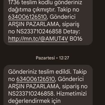 Arşın Pazarlama Ürün Yanlışlıkla Size Gönderdim