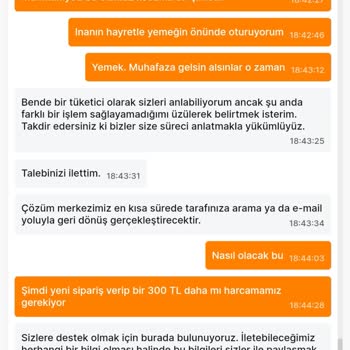 Migros Yemek İle Verdiğim Sipariş Soğuk Geldi Ve Bir Yardım Alamadım