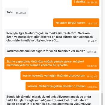 Migros Yemek İle Verdiğim Sipariş Soğuk Geldi Ve Bir Yardım Alamadım