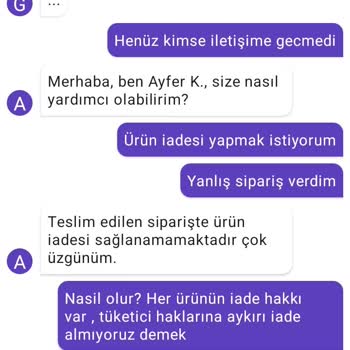 Getir İade Yapmıyor! Tüketici Hakları'na Aykırı Davranıyor.