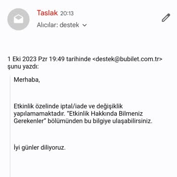 Bubilet Bilet İadesi Yapılmıyor