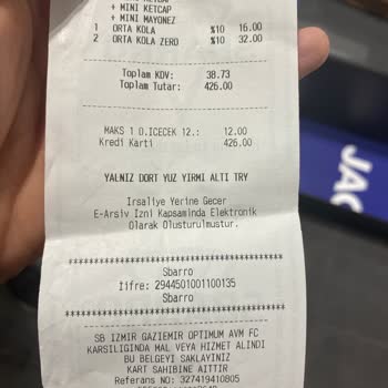 Sbarro Hizmet Lezzeti Kesinlikle Yok