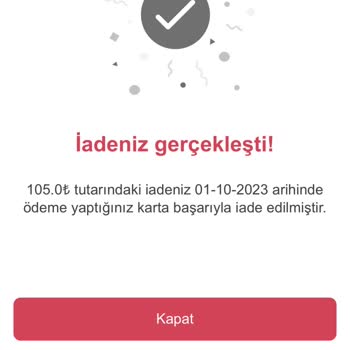 Yemeksepeti Para İadesi Yapmıyor