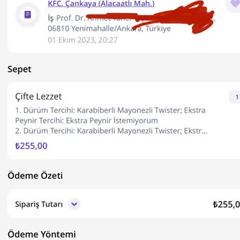 KFC Sipariş Yolda Görünüyor Ama Yollamıyorlar