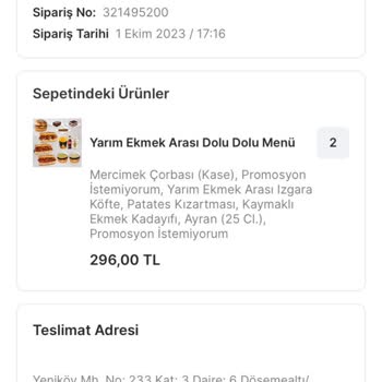 Migros Yemek Ve Köfteci Yusuf 2 Saatte Yemeği Gönderemedi.