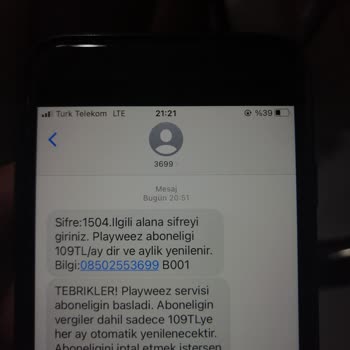 Playweez Mesaj İle Üyelik Yapıyor