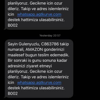 AGT Kurye (aynigunteslim.com) Aynı Gün Seçtiğim Kargom 4 Gün Gelmedi