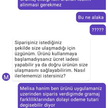 Getirçarşı Namlı Market Siparişi Kusurlu Ürün Ve Fazla Para Alınması