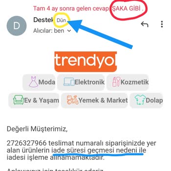 Trendyol'a 4 Ay Önce İade Ettiğim Ürünlerin Para İadesi Hala Yapılmadı