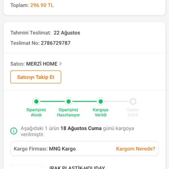 Trendyol Merzi Home Firmasından Siparişim Hala Gelmedi