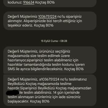 Koçtaş Sineklik Gelmedi Vermediler Dönmediler