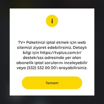 Turkcell TV+ Üyeliğimi İptal Etmiyor