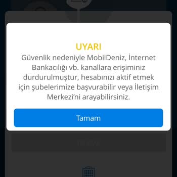 Denizbank Mobil Bankası Giriş Sorunu