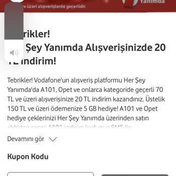 Vodafone Hediye Çarkı İnternet Vermiyor