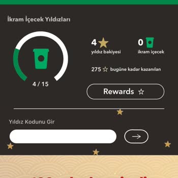 Starbucks Coffee  Yıldız Eklenmemesi
