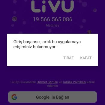 Livu Hesabıma Erişim İzni Bulunmuyor!