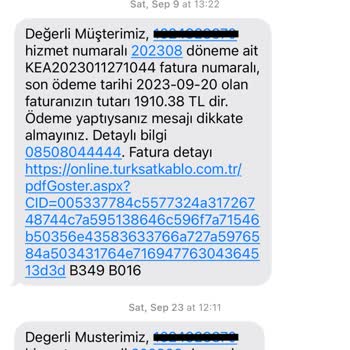 Kablo Net TÜRKSAT Kablo 1910.38 TL Faturamı İptal Etmiyor!