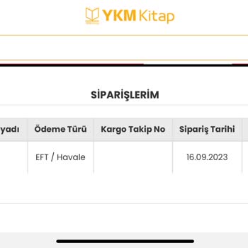 YKMkitap Ödemesi Yapılan Ürünün Gönderilmemesi