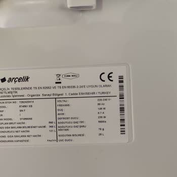 Arçelik Buzdolabı Tabanda Çatlak Var Servis Sahte Fiş Düzenledi