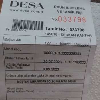 Desa Cüzdan Hasarlı Ürün İlgisizlik